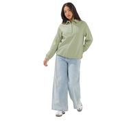 PixieGirl Petite Sage Green Button Collar Sweatshirt Petite