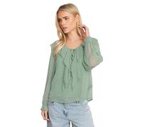 PixieGirl Petite Sage Green Dobby Frill Blouse Petite