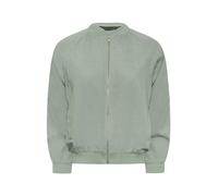 PixieGirl Petite Sage Green Linen Bomber Jacket Petite