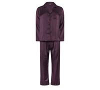 Pixiegirl Petite Satin Pyjama Set In Burgundy Burgundy 10-12