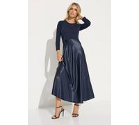 Pixiegirl Petite Satin Skirt Maxi Dress In Dark Navy Dark Navy 16
