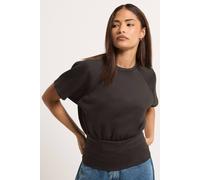 Pixiegirl Petite Scuba Top In Chocolate Chocolate 14