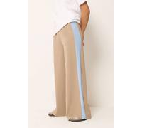 Pixiegirl Petite Scuba Wide Leg Trousers In Natural Natural