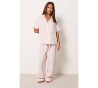 Pixiegirl Petite Set Stripe Wide Leg Pyjamas In Pink Pink