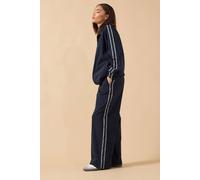 Pixiegirl Petite Side Stripe Trousers In Dark Navy Dark Navy 14