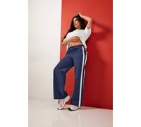 Pixiegirl Petite Side Stripe Trousers In Dark Navy Dark Navy