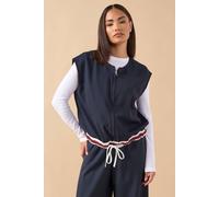 Pixiegirl Petite Sleeveless Jacket Top In Mid Navy Mid Navy