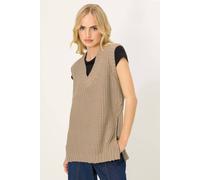 Pixiegirl Petite Sleeveless Jumper In Light Beige Light Beige 6-8