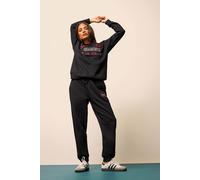 Pixiegirl Petite Slogan Crew Neck Sweatshirt In Black Black 18