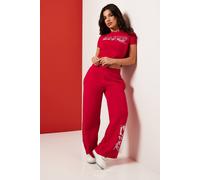 Pixiegirl Petite Slogan Crop Top In Red Red 12