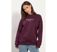 Pixiegirl Petite Slogan Sweatshirt In Burgundy Burgundy 12
