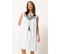 Pixiegirl Petite Smock Mini Dress In White White
