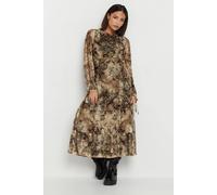 Pixiegirl Petite Snake Mesh Dress In Light Beige Light Beige 10