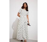 Pixiegirl Petite Spot Maxi Dress In White White