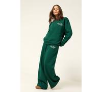 Pixiegirl Petite 'st Etienne' Wide Leg Joggers In Dark Green Dark Green