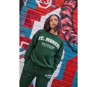 Pixiegirl Petite St Moritz Slogan Sweatshirt In Green Green 16