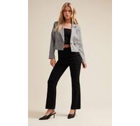 PixieGirl Black Stretch Bengaline Bootcut Trousers Petite