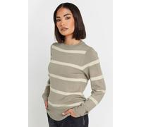 Pixiegirl Petite Stripe Jumper In Light Beige Light Beige 16-18