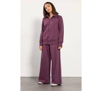 Pixiegirl Petite Stripe Wide Leg Joggers In Burgundy Burgundy 14