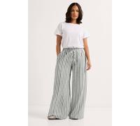 Pixiegirl Petite Stripe Wide Leg Trousers In Grey Grey 12