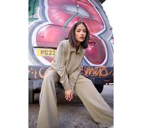 Pixiegirl Petite Striped Bomber Jacket In Medium Beige Medium Beige 16