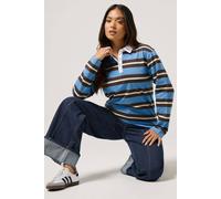 Pixiegirl Petite Striped Rugby T-Shirt In Blue Blue 10