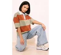 Pixiegirl Petite Striped Rugby T-Shirt In Orange Orange 8