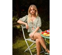 Pixiegirl Petite Striped Shorts Set In Light Green Light Green 14