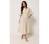 Pixiegirl Petite Striped Tea Maxi Dress In Natural Natural