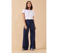 Pixiegirl Petite Striped Wide Leg Trousers In Dark Navy Dark Navy 12