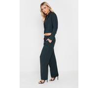 PixieGirl Petite Navy Blue Tailored Tab Wide Leg Trousers Petite