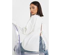 Pixiegirl Petite Tie Back Shirt In White White 12