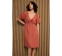 Pixiegirl Petite Tie Front Mini Dress In Orange Orange 6