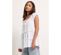 Pixiegirl Petite Tiered Top In White White 12