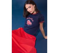 Pixiegirl Petite Tomato Graphic T-Shirt In Dark Navy Dark Navy