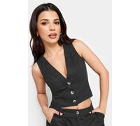 Pixiegirl Petite Twill Waistcoat In Black Black 18