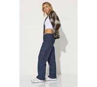 Pixiegirl Petite Utility Cargo Jeans In Dark Blue Dark Blue 14
