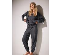 PixieGirl Petite Charcoal Grey Waffle Lounge Hoodie Petite