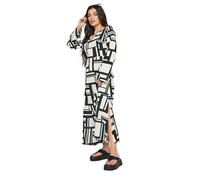PixieGirl Petite White & Black Abstract Print Dress Petite