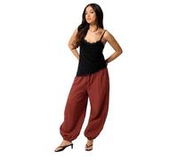 PixieGirl Petite White Cheesecloth Balloon Trousers Petite