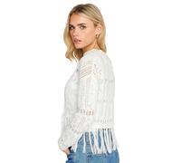 PixieGirl Petite White Crochet Tassel Jumper Petite