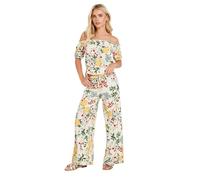 PixieGirl Petite White Floral Bardot Top Petite