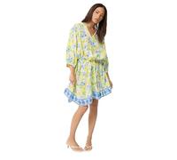PixieGirl Petite White Lemon Print Shirt Mini Dress Petite