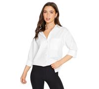 PixieGirl Petite White Oversized Cotton Shirt Petite