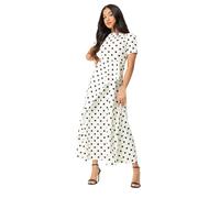 PixieGirl Petite White Polka Dot Print Maxi Dress Petite