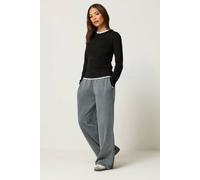 Pixiegirl Petite Wide Leg Joggers In Grey Grey