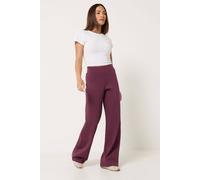 Pixiegirl Petite Wide Leg Yoga Pants In Burgundy Burgundy