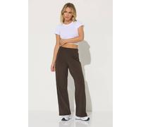 Pixiegirl Petite Wide Leg Yoga Pants In Chocolate Chocolate