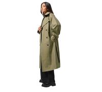 PixieGirl Petite Women's Puff Sleeve Buckle Trench Coat