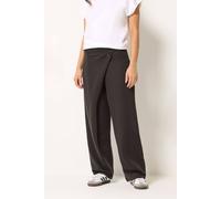 Pixiegirl Petite Wrap Wide Leg Trousers In Chocolate Chocolate